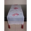 table runner glam red flower