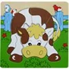 square picture puzzle (cow)