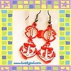 fish red marine earrings