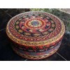 big round flat rattan basket ( brf)