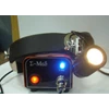 headlamp with leather case