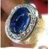 cincin batu permata blue saphire afrika, www.aneka-permata.com