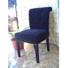 dining chair with black velvet