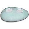 river stone tea light and candle holder