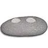 river stone tea light and candle holder