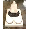 stone tea light and candle holder