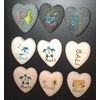 bali engraved river stone magnet - heart shape
