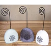 bali engraved river stone card holder and clip