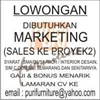lowongan marketing & sales proyek