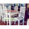 perabot jati set kerusi dan meja makan ontario rustic set 6 kursi + meja ( code : jd - drs - 001 )