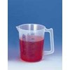 graduated beakers with handle with blue printed scale