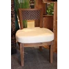 teak chair with coco mosaic details