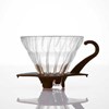 hario vdg-01cbr v60 glass brown handle