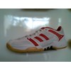 sepatu badminton adidas wirano white-red ( original )