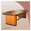 alfonso table curve legs with wooden top and 6-drawers