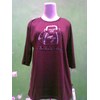 kaos cantik coklat tua
