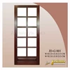 jd-g 001 - wooden door with ten bevel glass