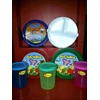 kotak makan 3 sekat + gelas tutup