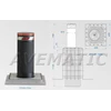rising bollard hydraulic with built in pump - for military base