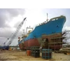 cement carrier 6500 dwt on yard docking for repair, me & au. services, sandblasting & painting
