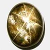 5.34 ct.100% natural gem 6 rays golden black star sapphire thai