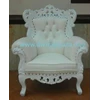 jepara furniture mebel racoco chair white & white leather style by cv.dwira jepara furniture indonesia.