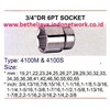lippro socket 6pt-3/ 4 dr type 4100m & 4100s
