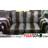 sofa klasik 2 seater tiger skin fabric solid wood