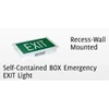 powercraft self-contained box emergency exit light recess wall mount