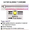 lippro 3/ 4 dr sliding t chrome type 4421t japan