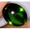 22.95 cts super beautiful large bright green tektite - tektite hijau jamrud oval cabochon