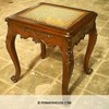antique stool 27 with rattan seat