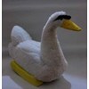 boneka angsa putih, mainan anak yang lucu dan bisa dinaiki dibuat dari kardus