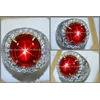 elegant metalik super red ruby sharp star top ( rbs 176)-1