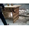 set meja kursi kayu vintage barrel / teak wood vintage barrel table set