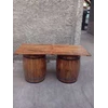 set meja kursi kayu vintage barrel / teak wood vintage barrel table set-5
