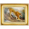 lukisan kanvas harimau ukuran : t= 100 cm x l= 150 cm