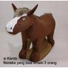 kuda coklat, bukan kuda kayu, mainan anak si kambi yang lucu dan bisa dinaiki-1