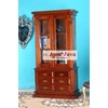 bkcr-mlemari buku ramping 2 pintu colonial mahogany aura java furniture style