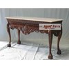 mahogany natural with marble top console table ajf001-tm aura java french tyle furniture, meja konsul furniture indonesia