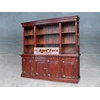 open bookcase mahogany colonial bko4-m lemari mahogany colonial style besar aura java furniture
