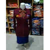 baju bengkel bri wanita maroon model terbaru