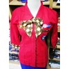 baju bengkel bri wanita merah