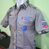 baju bengkel bri abu-abu pria