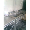 meja sink | wastafel stainless | single sink with open front bar-2