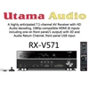 yamaha rx v571 receiver home theater 7.1 channel 180 watt