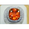 sparkling hot reddish orange sapphire crystal - spc 196-1