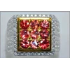 sparkling hot crystal padparadscha cutting. diamond luster - pp 091-1