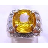 cincin permata sparkling yellow sapphire ( code: sf463)