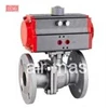 two piece pneumatic ball valve flanged